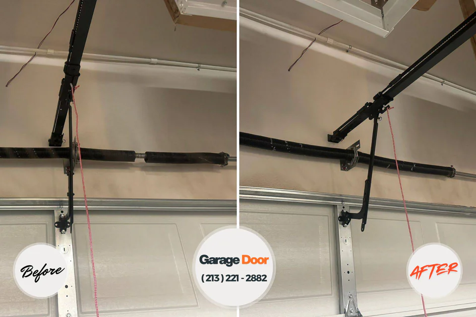 Before and after: garage door repair New Brighton, PA